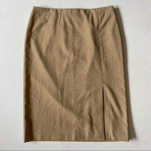 Talbots Front Slit Wool Skirt Invisible Zipper